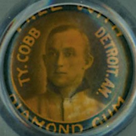 1911 Diamond Gum Pins Ty Cobb #9 Baseball Card