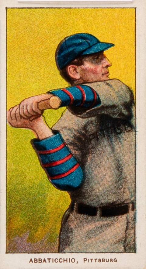 1909 White Borders Piedmont & Sweet Caporal Abbaticchio, Pittsburg #1 Baseball Card