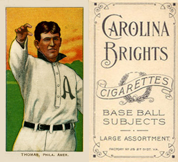 1909 White Borders Carolina Brights Thomas, Phil. Amer. #483 Baseball Card