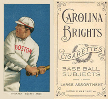 1909 White Borders Carolina Brights Speaker, Boston Amer. #456 Baseball Card