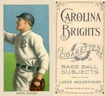 1909 White Borders Carolina Brights Smith, Buffalo #451 Baseball Card