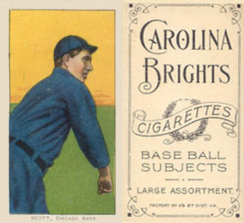 1909 White Borders Carolina Brights Scott, Chicago Amer. #432 Baseball Card