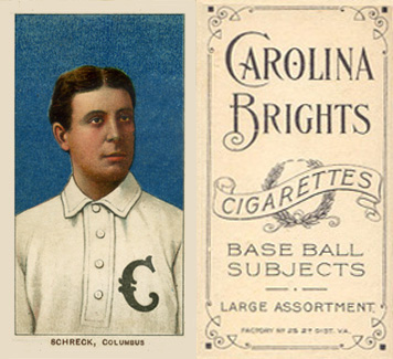 1909 White Borders Carolina Brights Schreck, Columbus #429 Baseball Card