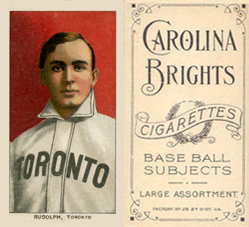 1909 White Borders Carolina Brights Rudolph, Toronto #418 Baseball Card