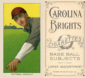 1909 White Borders Carolina Brights Puttman, Louisville #400 Baseball Card