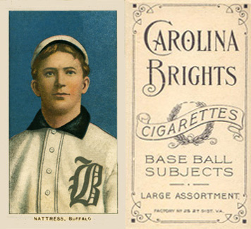 1909 White Borders Carolina Brights Nattress, Buffalo #356 Baseball Card