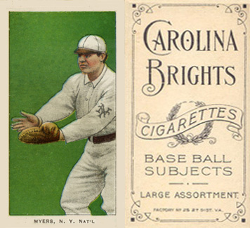 1909 White Borders Carolina Brights Myers, N.Y. Nat'L #355 Baseball Card