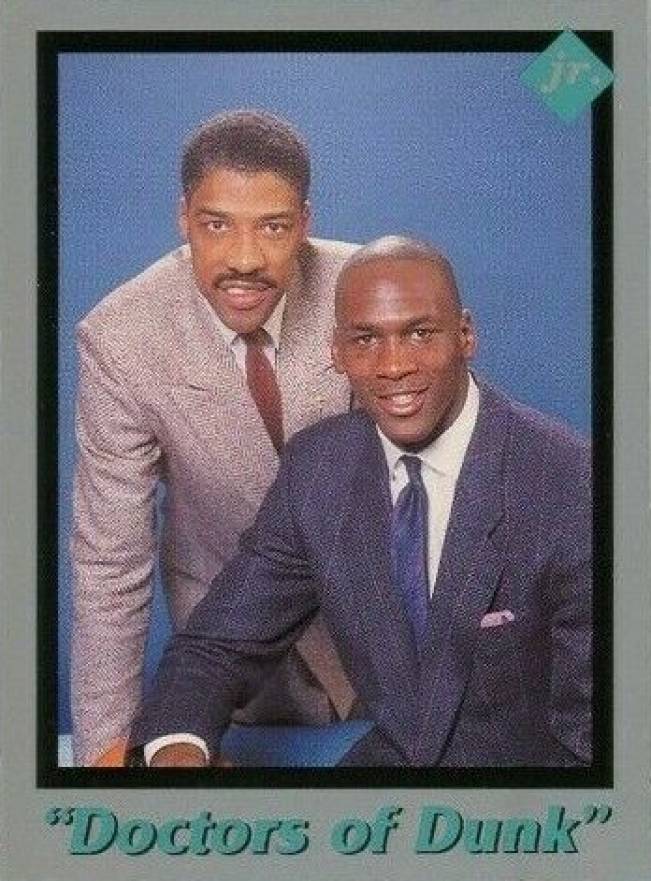 1991 Tuff Stuff Jr. Michael Jordan/Julius Erving #28 Basketball Card