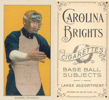 1909 White Borders Carolina Brights McLean, Cincinnati #327 Baseball Card