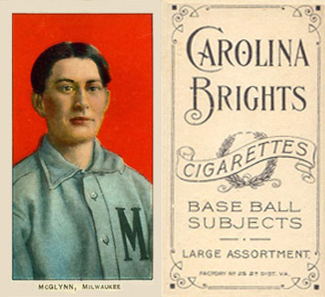 1909 White Borders Carolina Brights McGlynn, Milwaukee #319 Baseball Card