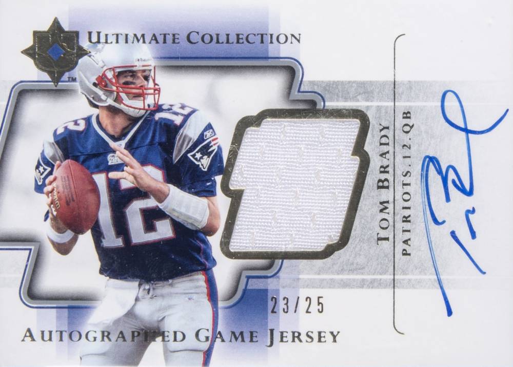 2004 Ultimate Collection Game Jersey Signed Tom Brady #TB	  Football Card