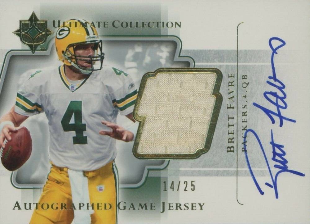 2004 Ultimate Collection Game Jersey Signed Brett Favre #BF	   Football Card