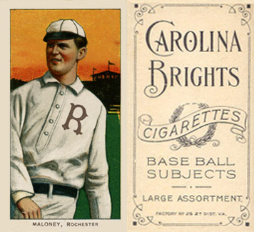 1909 White Borders Carolina Brights Maloney, Rochester #299 Baseball Card