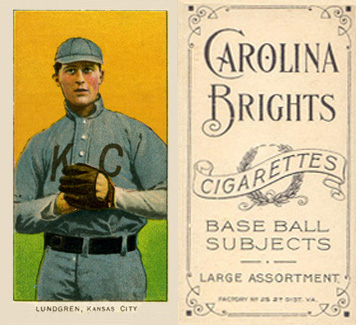 1909 White Borders Carolina Brights Lundgren, Kansas City #293 Baseball Card