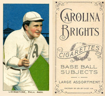 1909 White Borders Carolina Brights Livingstone, Phil. Amer. #288 Baseball Card