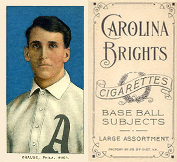 1909 White Borders Carolina Brights Krause, Phila. Amer. #265 Baseball Card