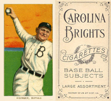 1909 White Borders Carolina Brights Kisinger, Buffalo #254 Baseball Card