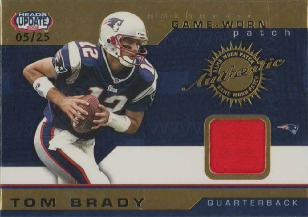 2002 Pacific Heads Update Game-Worn Tom Brady #33 Football Card