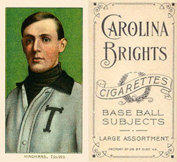 1909 White Borders Carolina Brights Hinchman, Toledo #214 Baseball Card