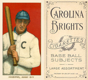 1909 White Borders Carolina Brights Hannifan, Jersey City #203 Baseball Card