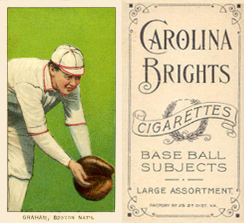 1909 White Borders Carolina Brights Graham, Boston Nat'L #192 Baseball Card