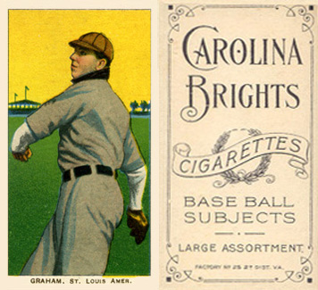 1909 White Borders Carolina Brights Graham, St. Louis Amer. #191 Baseball Card