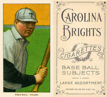 1909 White Borders Carolina Brights Freeman, Toledo #179 Baseball Card