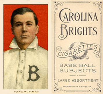 1909 White Borders Carolina Brights Flanagan, Buffalo #174 Baseball Card