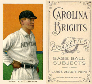 1909 White Borders Carolina Brights Demmitt, N.Y. American #125 Baseball Card