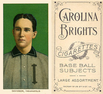 1909 White Borders Carolina Brights Davidson, Indianapolis #119 Baseball Card