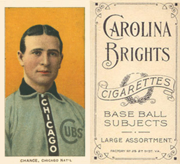 1909 White Borders Carolina Brights Chance, Chicago Nat'L #79 Baseball Card