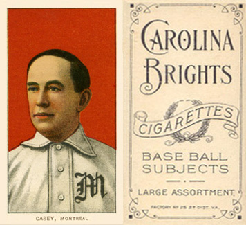 1909 White Borders Carolina Brights Casey, Montreal #75 Baseball Card
