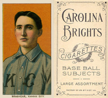 1909 White Borders Carolina Brights Brashear, Kansas City #49 Baseball Card