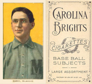 1909 White Borders Carolina Brights Barry, Milwaukee #21 Baseball Card