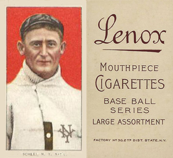 1909 White Borders Lenox-Brown Schlei, N.Y. Nat'L #426 Baseball Card