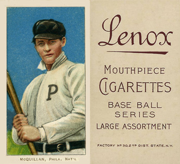 1909 White Borders Lenox-Brown McQuillan, Phila. Nat'L #329 Baseball Card