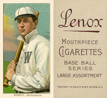 1909 White Borders Lenox-Brown Conroy, Washington #105 Baseball Card