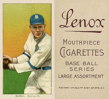 1909 White Borders Lenox-Brown Burch, Brooklyn #61 Baseball Card