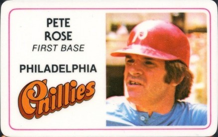 1981 Perma-Graphics Super Star Credit Card Pete Rose # Baseball Card
