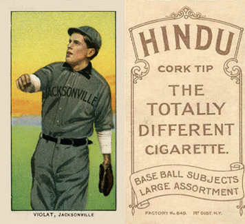 1909 White Borders Hindu-Brown Violat, Jacksonville #492 Baseball Card