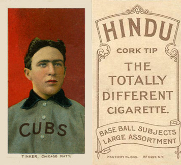 1909 White Borders Hindu-Brown Tinker, Chicago Nat'L #488 Baseball Card