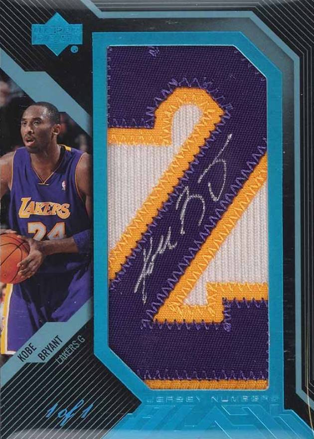 2007 Upper Deck Black Numbers Autographs Kobe Bryant #NA-KB Basketball Card