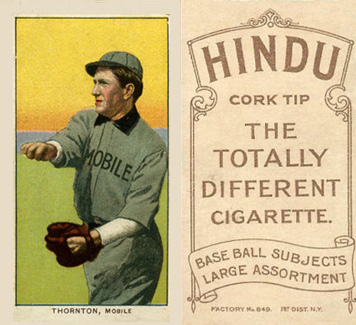 1909 White Borders Hindu-Brown Thornton, Mobile #484 Baseball Card