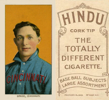 1909 White Borders Hindu-Brown Spade, Cincinnati #455 Baseball Card