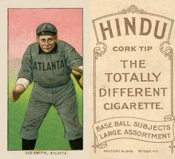 1909 White Borders Hindu-Brown Sid Smith, Atlanta #452 Baseball Card