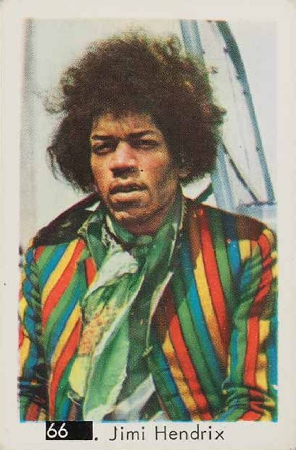 1968 Dutch Number in Black Square Jimi Hendrix #66 Non-Sports Card