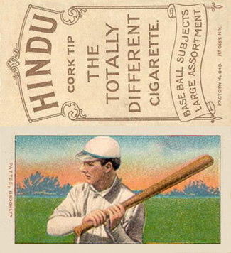 1909 White Borders Hindu-Brown Pattee, Brooklyn #381 Baseball Card