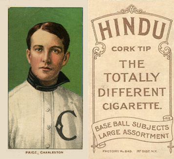 1909 White Borders Hindu-Brown Paige, Charleston #377 Baseball Card
