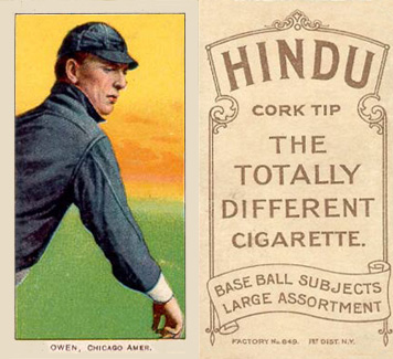1909 White Borders Hindu-Brown Owen, Chicago Amer. #376 Baseball Card