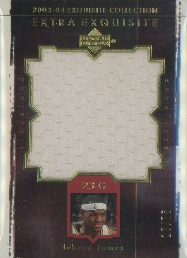 2003 Upper Deck Exquisite Collection Extra Exquisite Jersey LeBron James #EE-LJ	  Basketball Card